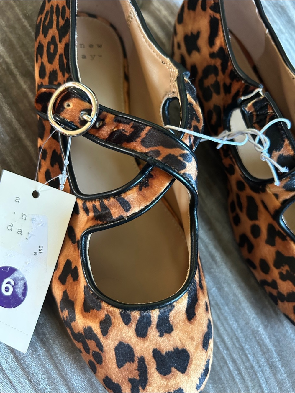 a new day Leopard Print Mary Jane Flats in Brown and Black - Picture 4 of 10